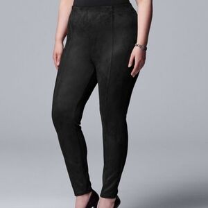 Simply Vera Vera Wang High Rise Faux Suede Legging Black 2X